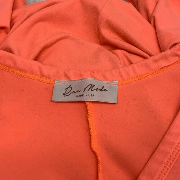 Rae Mode Plus Size 1XL Tank Dress Stretch Swing Sleeveless Neon Orange Womens - Picture 3 of 8